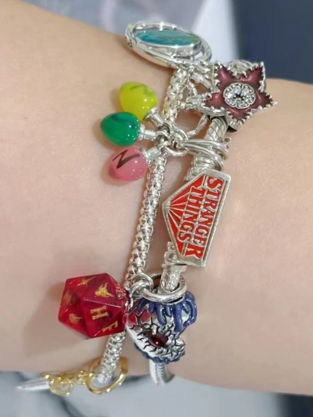17cm Pandora All Logo x Stranger Things Bracelet Only New